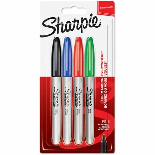 Sharpie 4 Pack Assorted Colours - Theatre Supplies Group