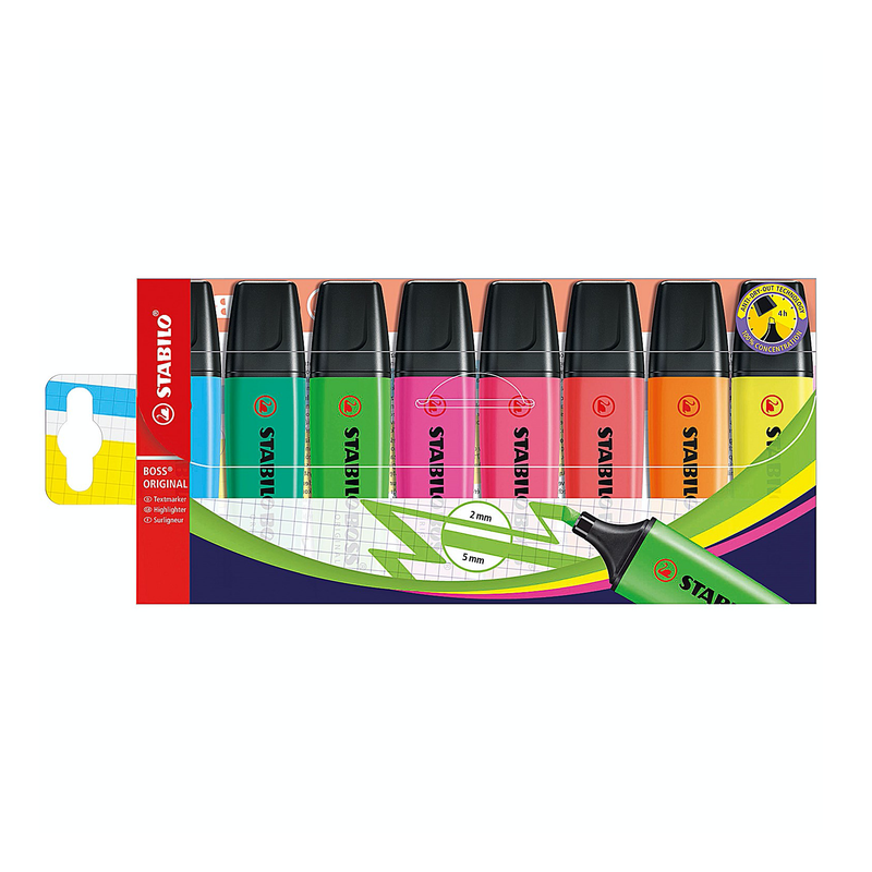 Stabilo Boss Highlighters (Pack of 8) - Theatre Supplies Group