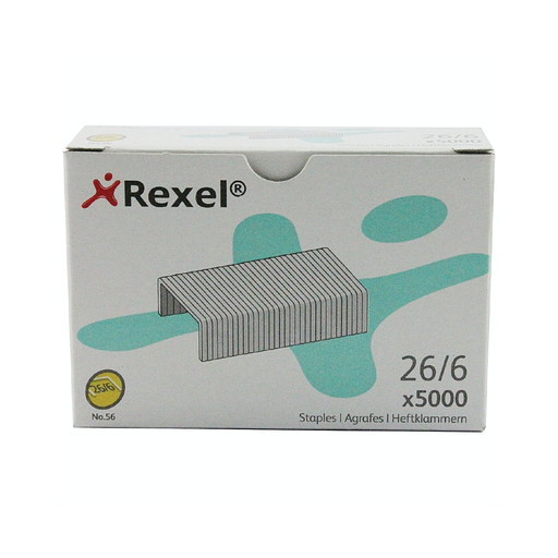Rexel No. 56 Staples (26/6mm) - Box of 5000 - Theatre Supplies Group